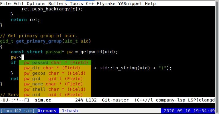 Code completion